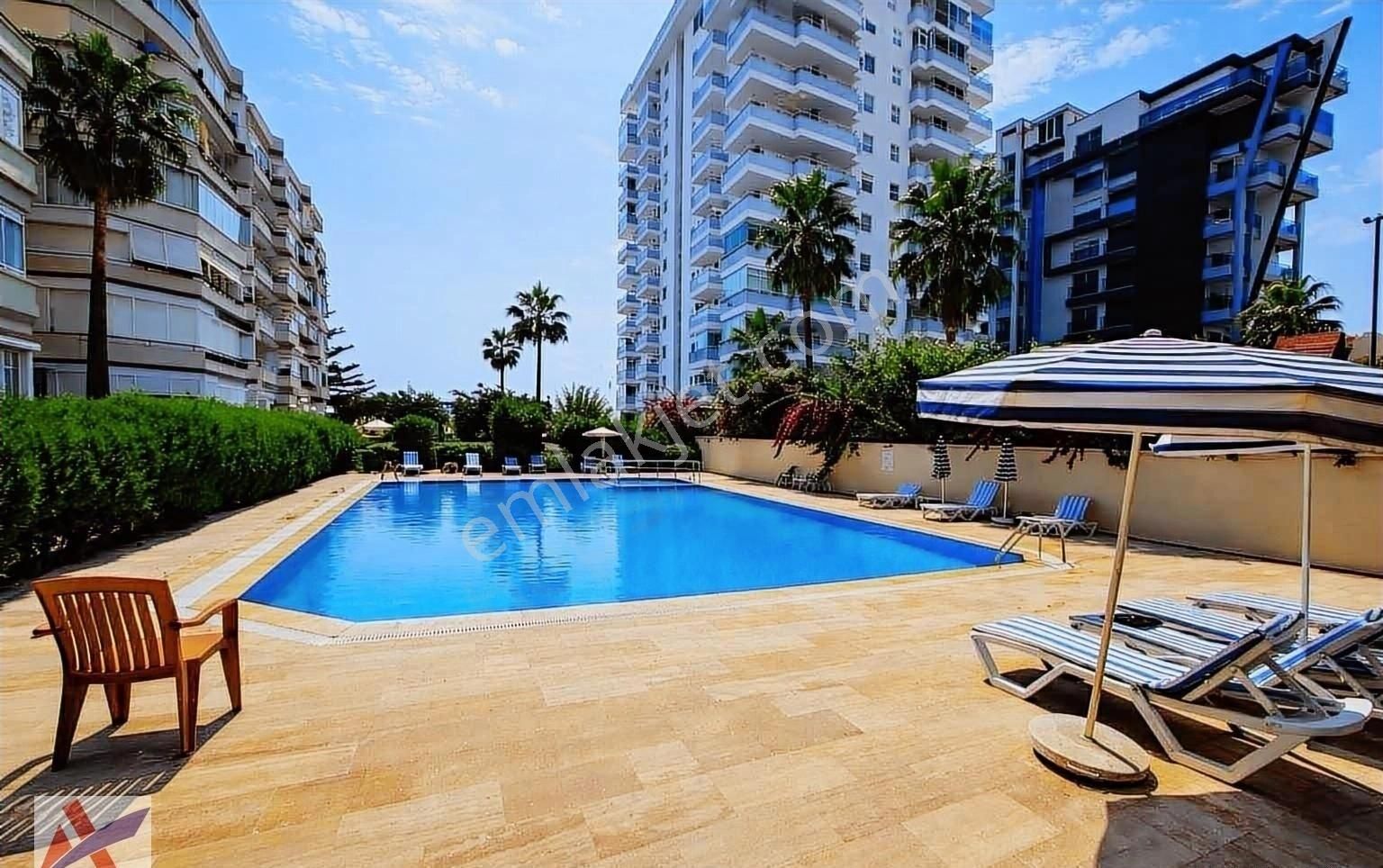 Mahmutlar'da Denıze Sıfır Sitede 2+1 Eşyalı Daire - Görsel 17