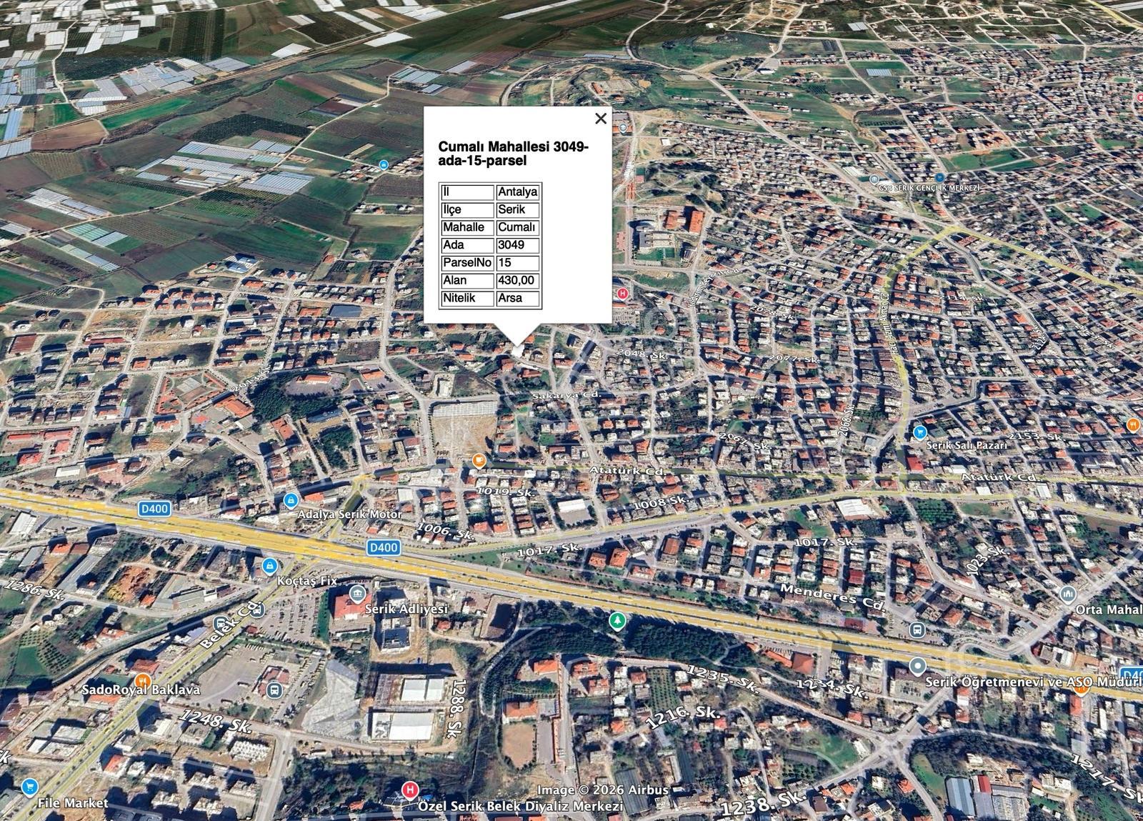 Antalya Serik Merkez'de Satılık Konut İmarlı Arsa - Görsel 3