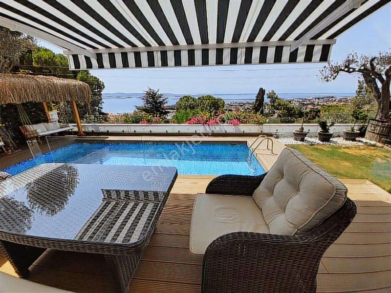 İzmir Çeşme Paşa Limanı Full Deniz Manzaralı Havuzlu Tek Villa - Görsel 7