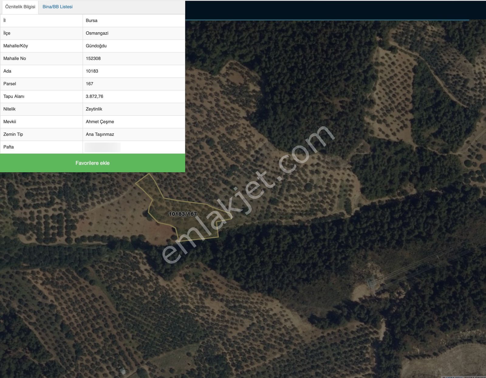 Bursa Osmangazi Fırsat Yatırım Ve Kullanım 3873 M2 Satılık Arsa
