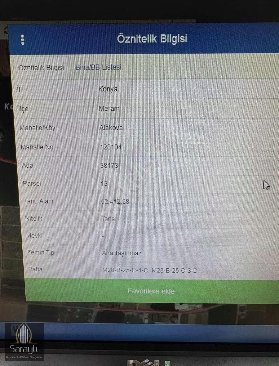 Saraylı'dan Meram Alakova Da Yatırımlık 52.412 M2 İmara Yakın - Görsel 3