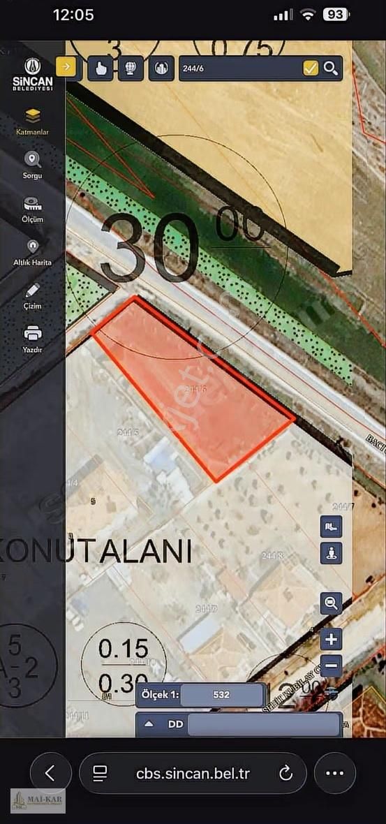 Tek Tapu 705 M2 Arsa Temelli Gazi Bulvar Cephe - Görsel 3