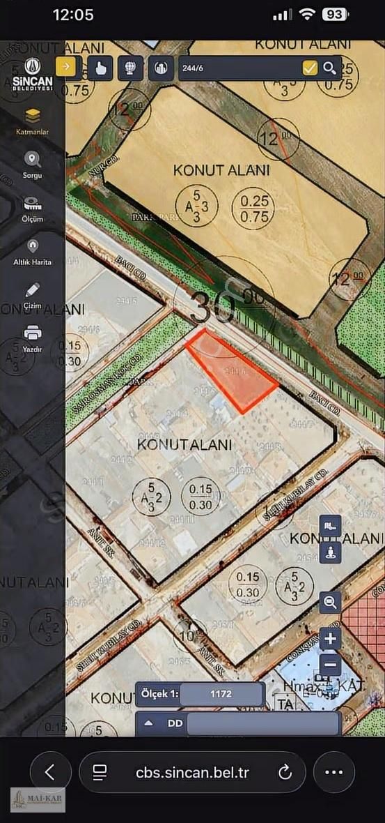 Tek Tapu 705 M2 Arsa Temelli Gazi Bulvar Cephe - Görsel 2