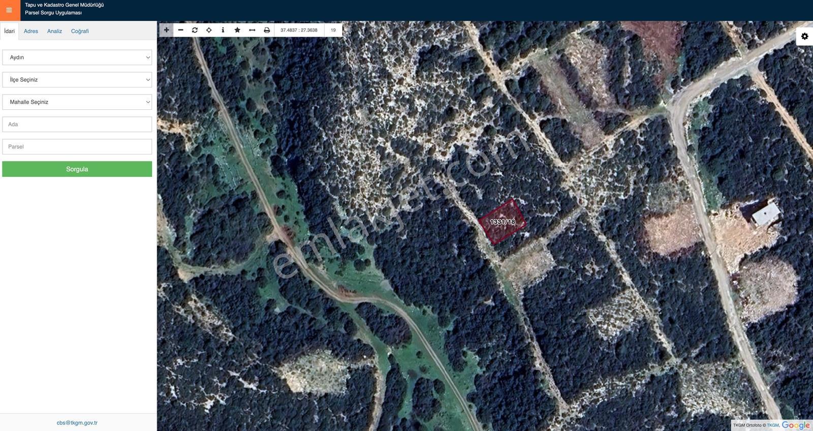 Aydın Didim Akyeniköy 300 M2 Satılık Arsa Yolu Mevcut - Görsel 9
