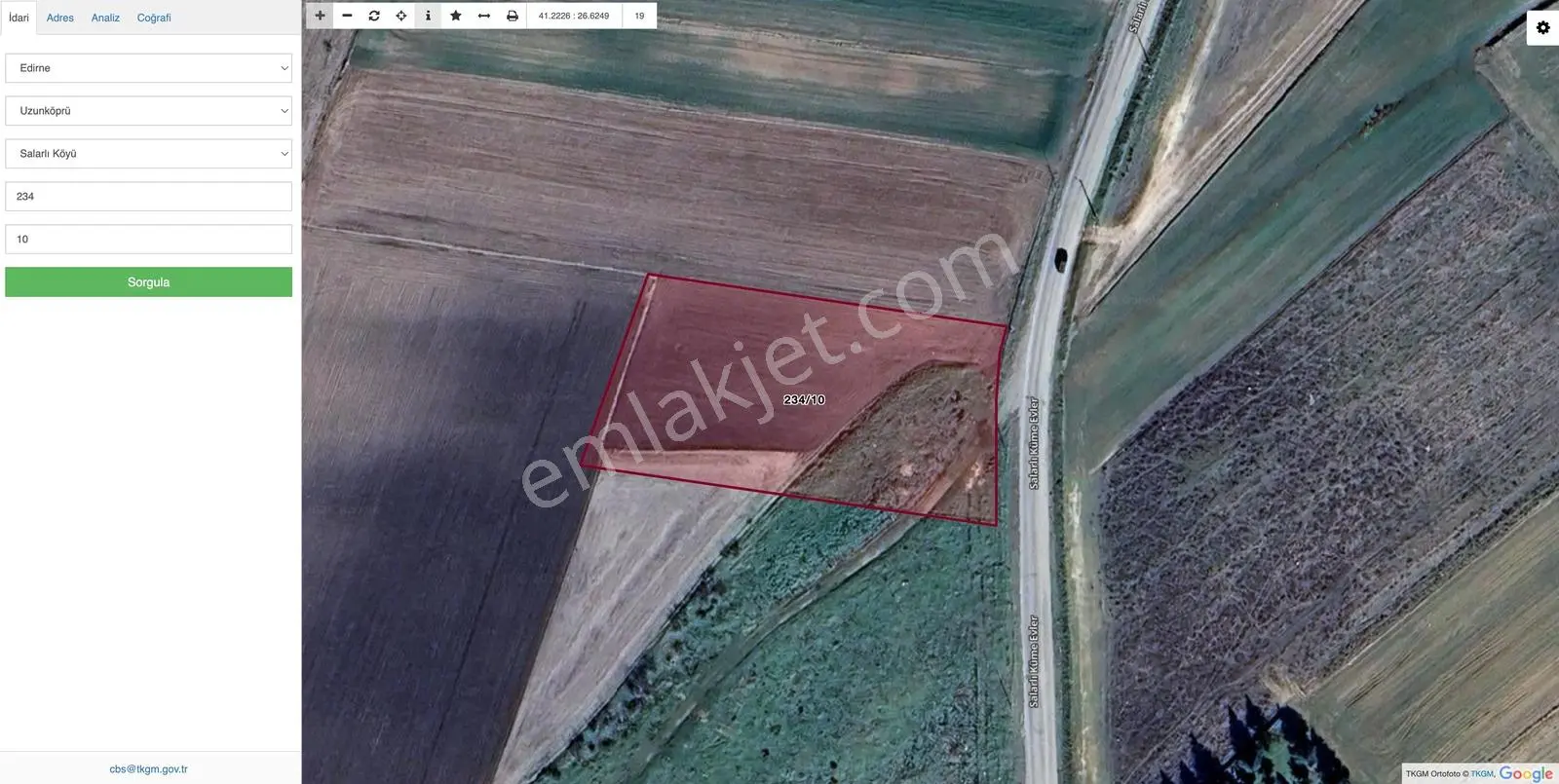 Edirne Uzunköprü Salarlı 6.667 M2 Muhteşem Konum Satılık Tarla ! - Görsel 5