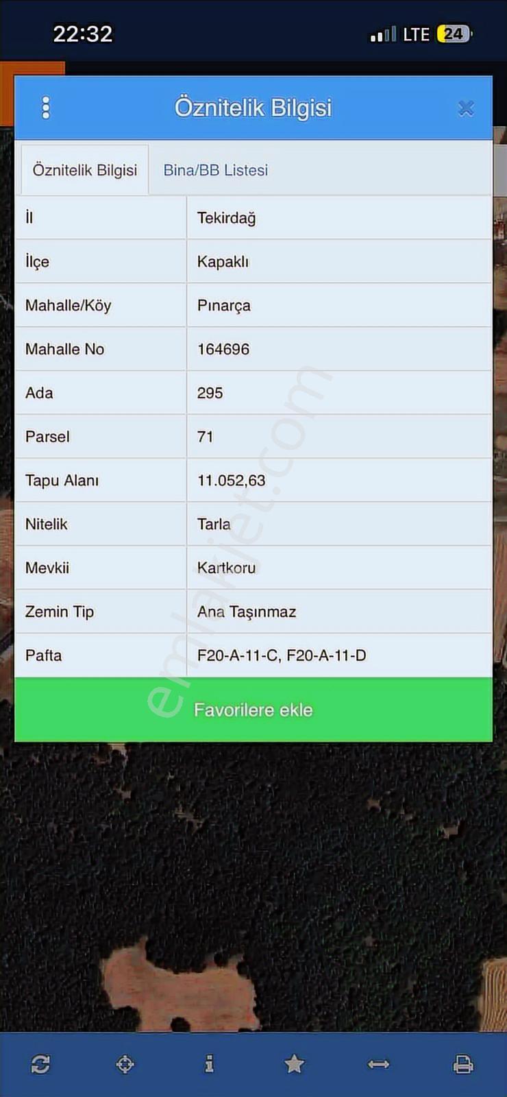 Kapaklı Pınarçada 11 Dönüm Tek Tapu - Görsel 2