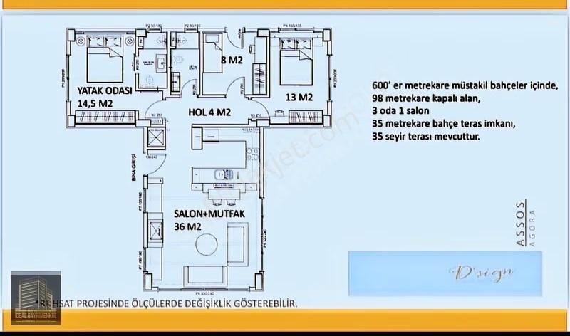 Fırsat Fiyat!!!! Agora Asos Sitesinde Muhteşem 3+1 Satılık Villa - Görsel 6