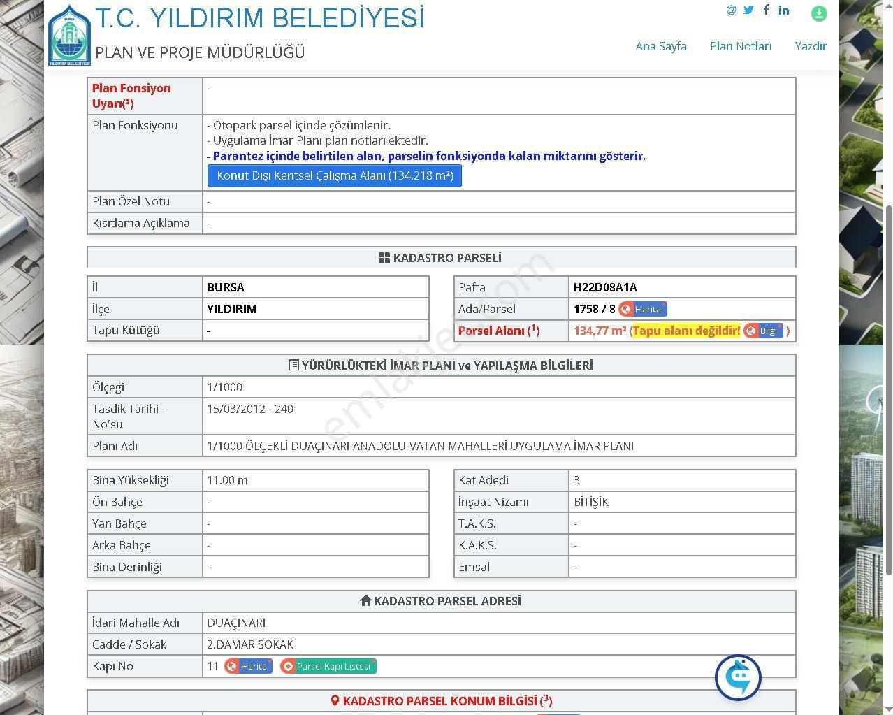 Yıldırım Duaçınar Vişne Ticaret Bölgesinde Satılık 3-katlı 400m2 Atölye/işyeri - Görsel 15