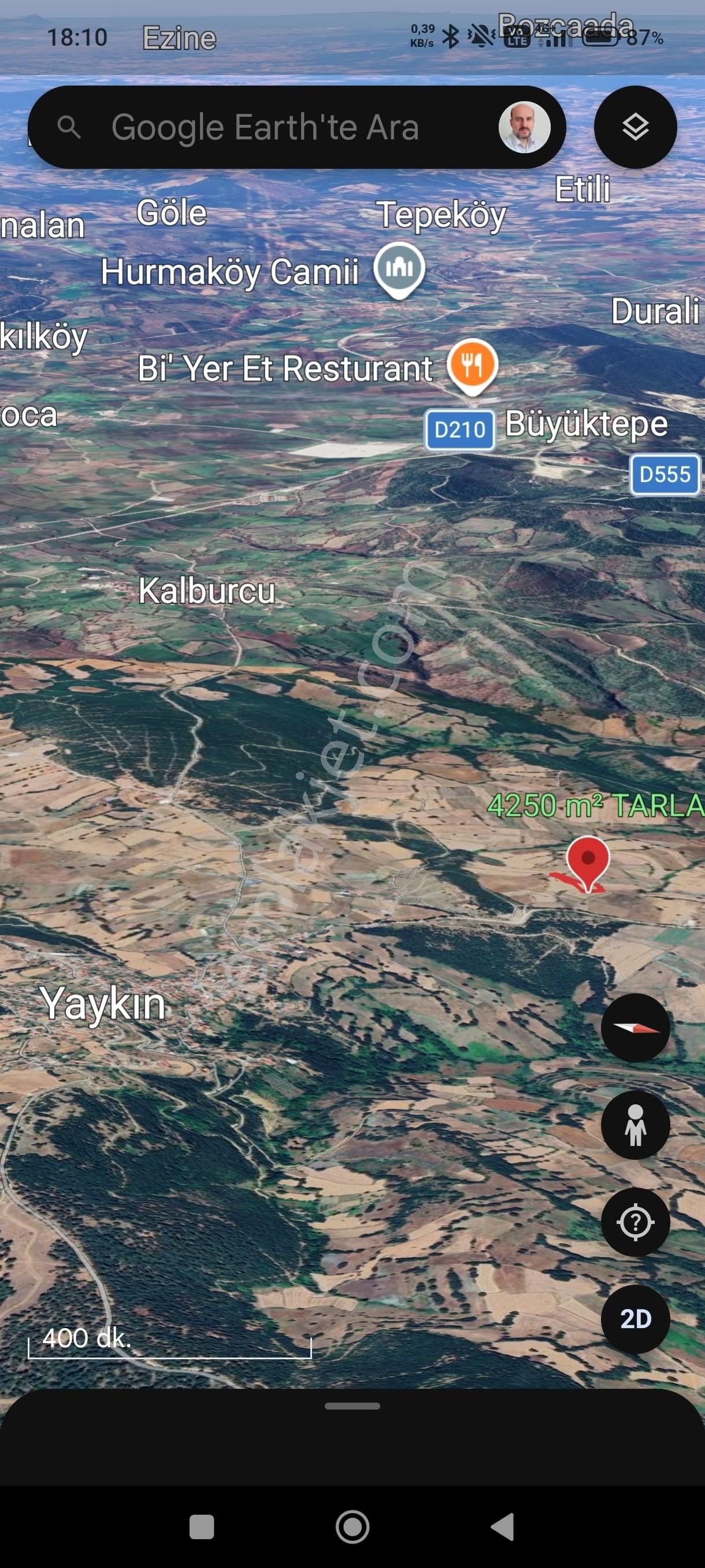 Çanakkale Çan Yaykın'da 4.250 M² Doğa Manzaralı Yatırımlık Satılık Tarla - Görsel 16