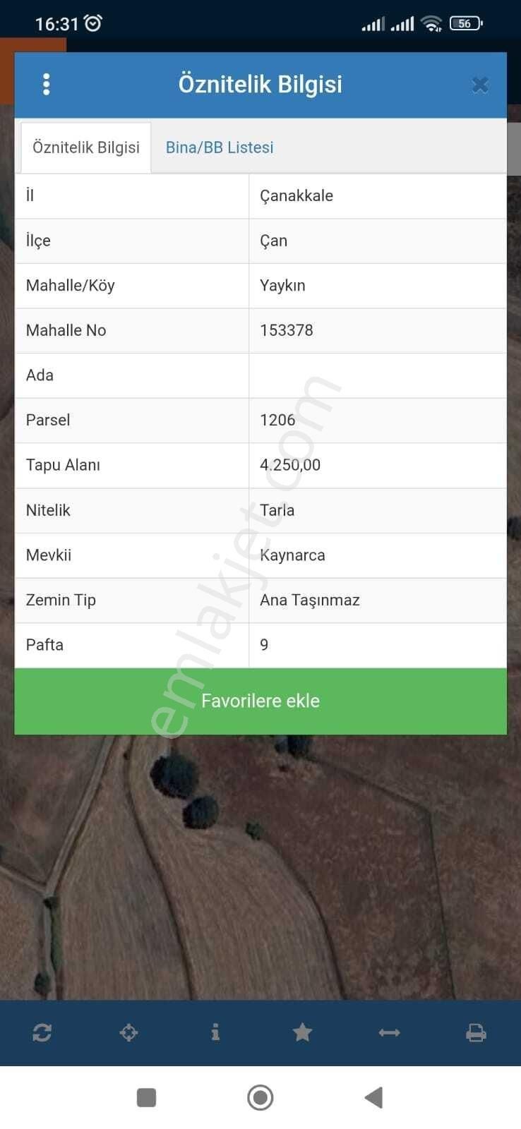 Çanakkale Çan Yaykın'da 4.250 M² Doğa Manzaralı Yatırımlık Satılık Tarla - Görsel 13