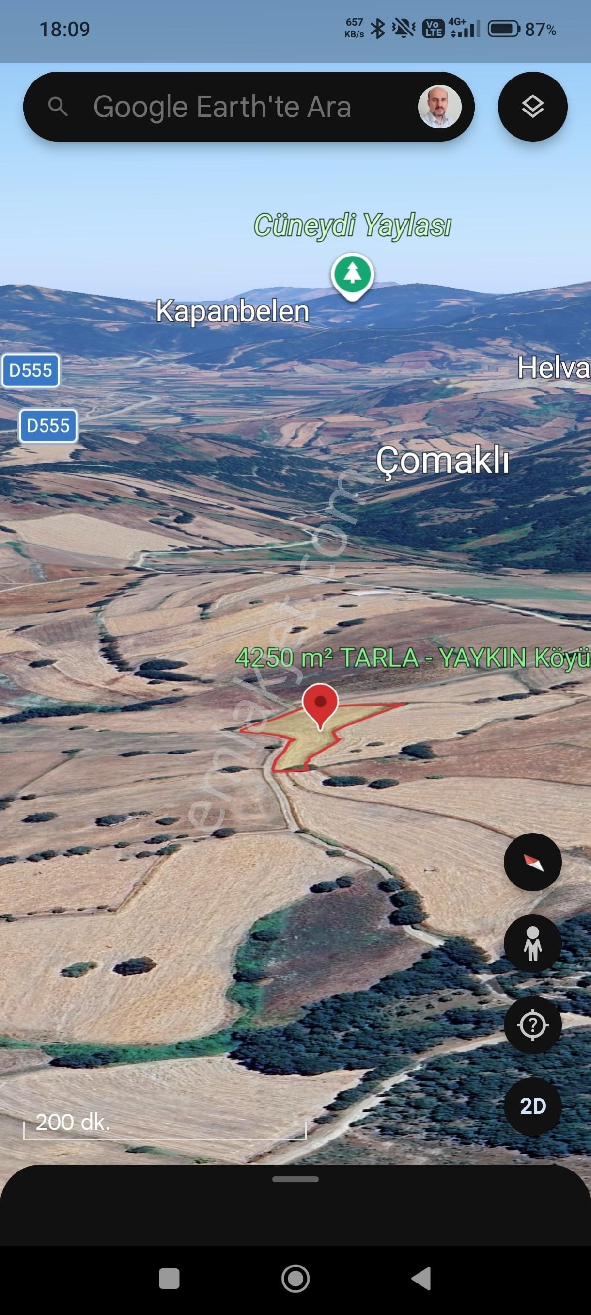Çanakkale Çan Yaykın'da 4.250 M² Doğa Manzaralı Yatırımlık Satılık Tarla - Görsel 15