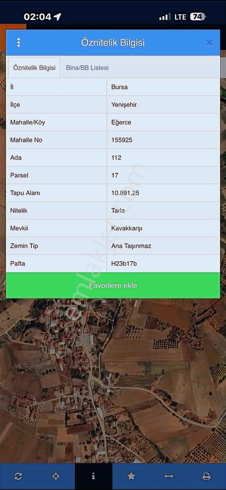Bursa Yenişehir Eğerce Mahallesi Çiftlik Arazisi - Görsel 2