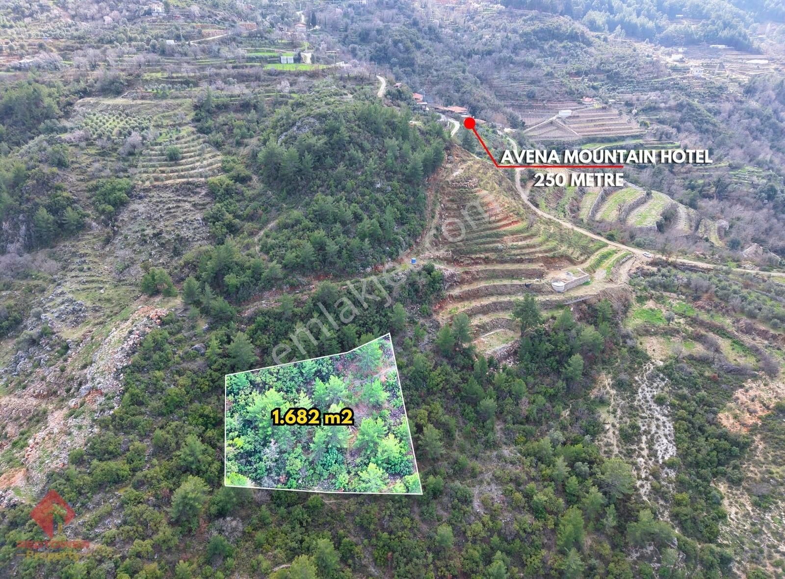 Alanya Türktaş Bölgesin'de Manzaralı, 1.682 M2 Satılık Tarla - Görsel 9