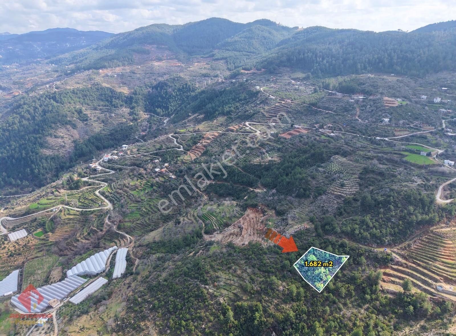 Alanya Türktaş Bölgesin'de Manzaralı, 1.682 M2 Satılık Tarla - Görsel 16