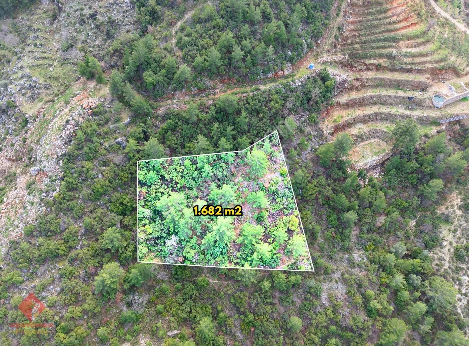 Alanya Türktaş Bölgesin'de Manzaralı, 1.682 M2 Satılık Tarla - Görsel 2