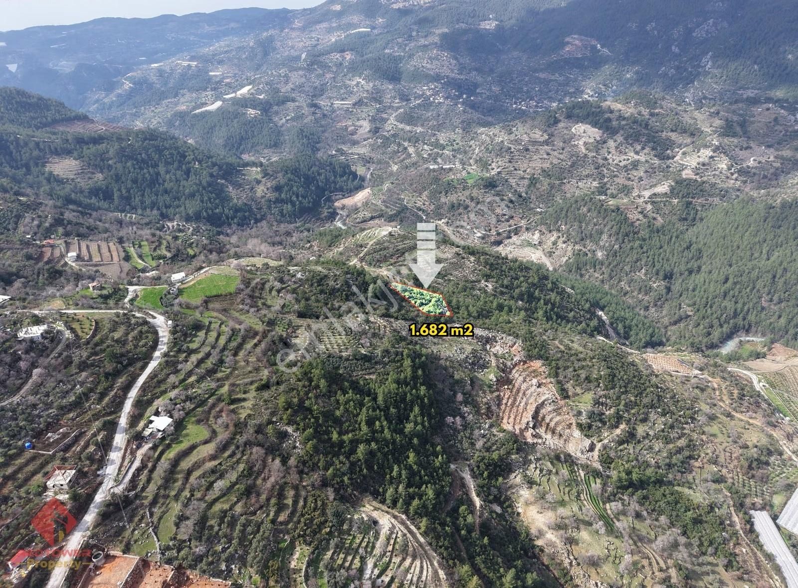 Alanya Türktaş Bölgesin'de Manzaralı, 1.682 M2 Satılık Tarla - Görsel 8