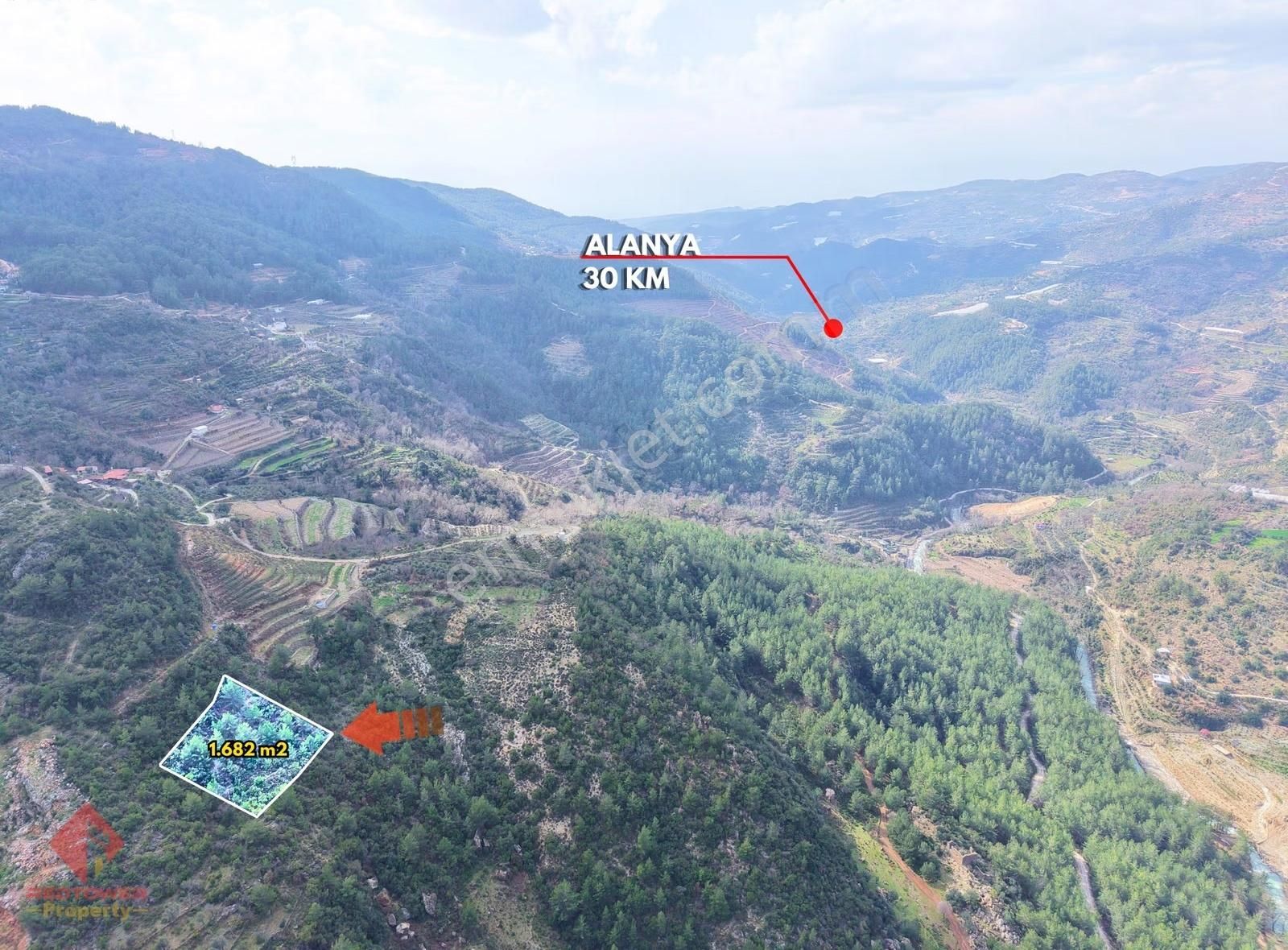 Alanya Türktaş Bölgesin'de Manzaralı, 1.682 M2 Satılık Tarla - Görsel 17