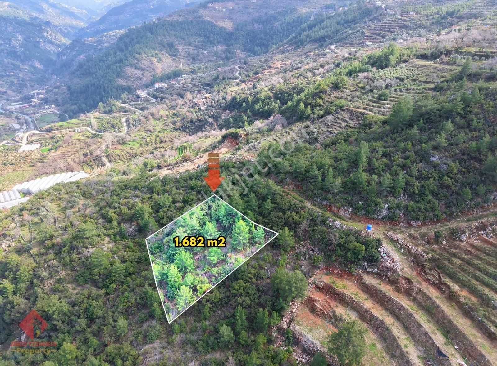 Alanya Türktaş Bölgesin'de Manzaralı, 1.682 M2 Satılık Tarla - Görsel 12