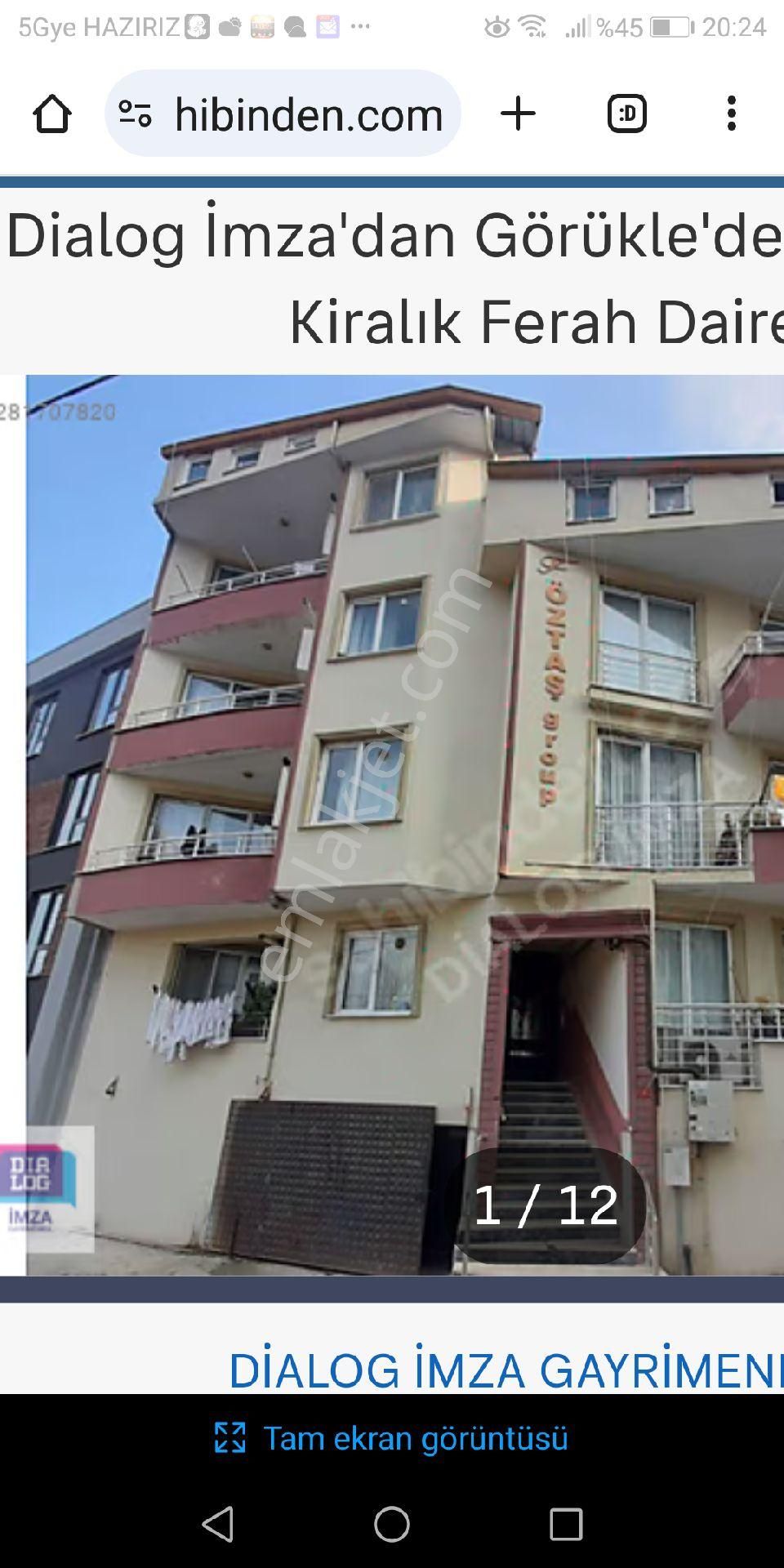 Bursa Görukle Merkezde Kiralik Eşyalı Daire