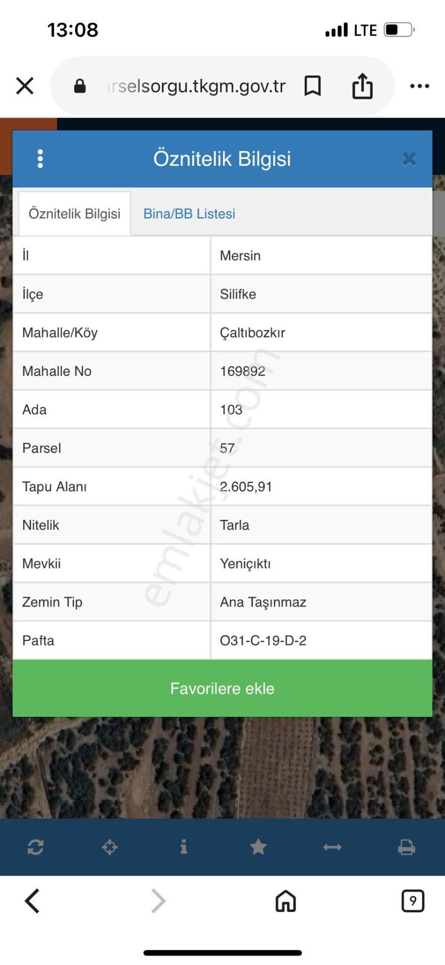 Silifke/yeniçıktı 2605m2 Satılık Tarla - Görsel 2