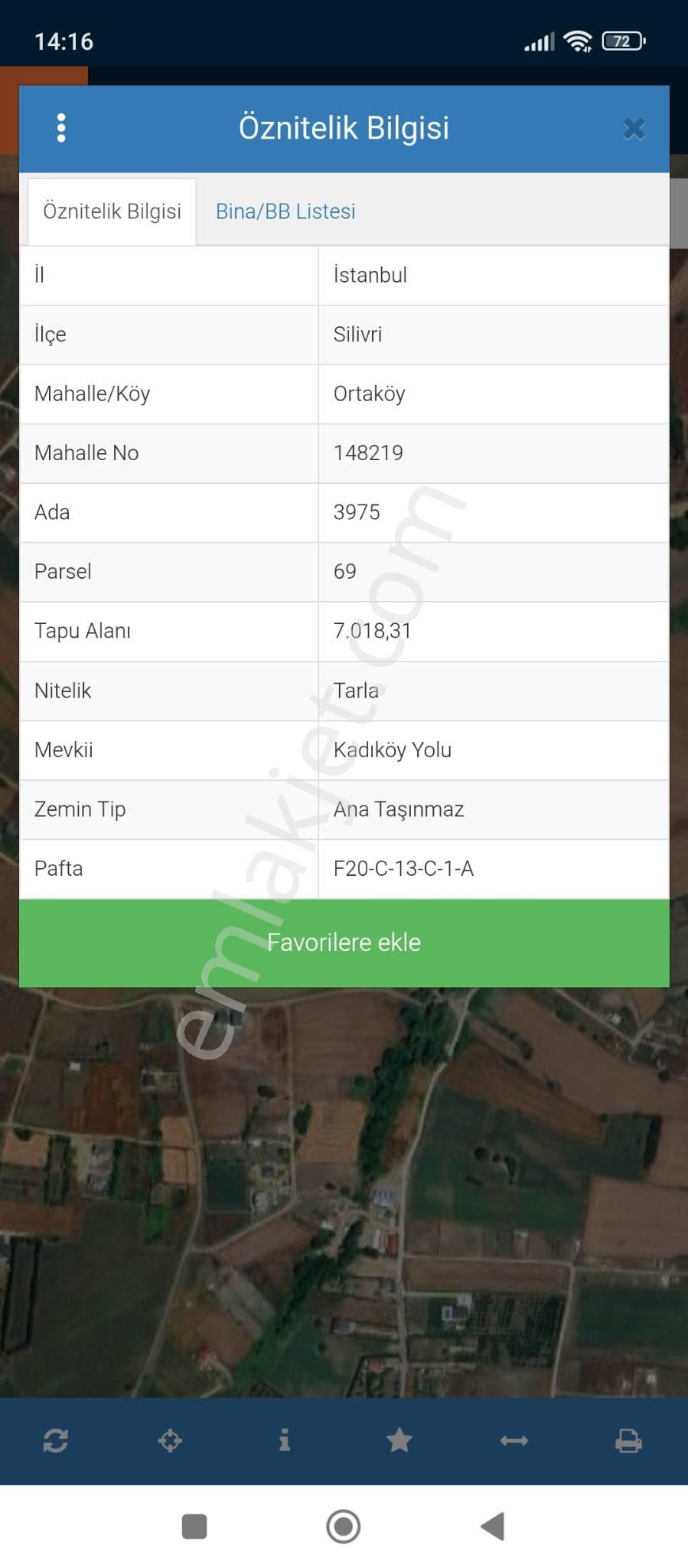 Silivri Ortaköyde Yatırımlık Tarla