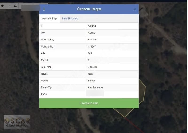 Oscar'da Alanya Demirtaş Fakırcalı'da Emsallerinin Altında Fiyat