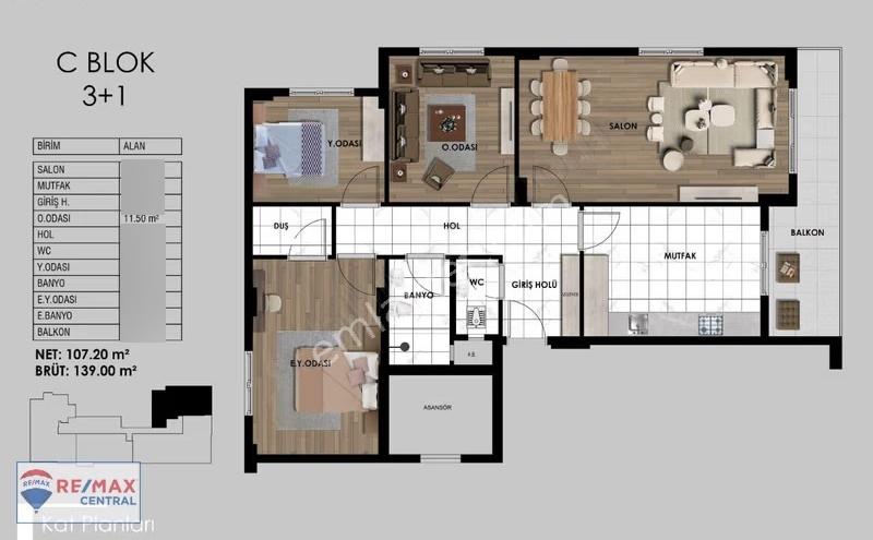 Re/max Central'dan Eğriköprü Mah.'de Site-ultra Lüks-arakat-3+1 - Görsel 30