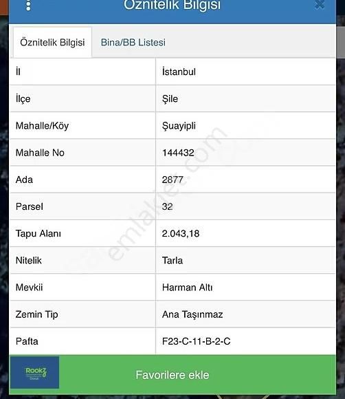 Rookzdoruk'dan Şile Şuayiplide Doğa İçi İster Tam İster Parselli - Görsel 2