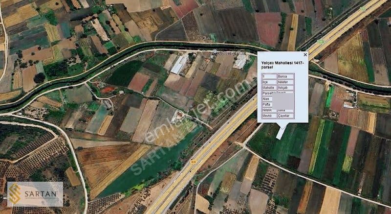 Yolçatıda Tokiye Ve E5 Karayoluna Yakın Satılık Tek Tapu Tarla