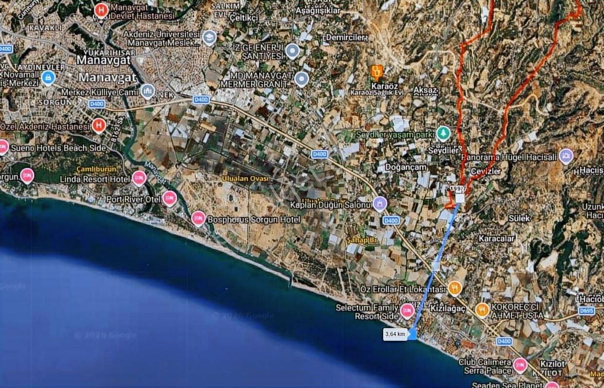 Antalya Manavgat Hacıali Mahallesi Satılık Tek Tapu Tarla - Görsel 33