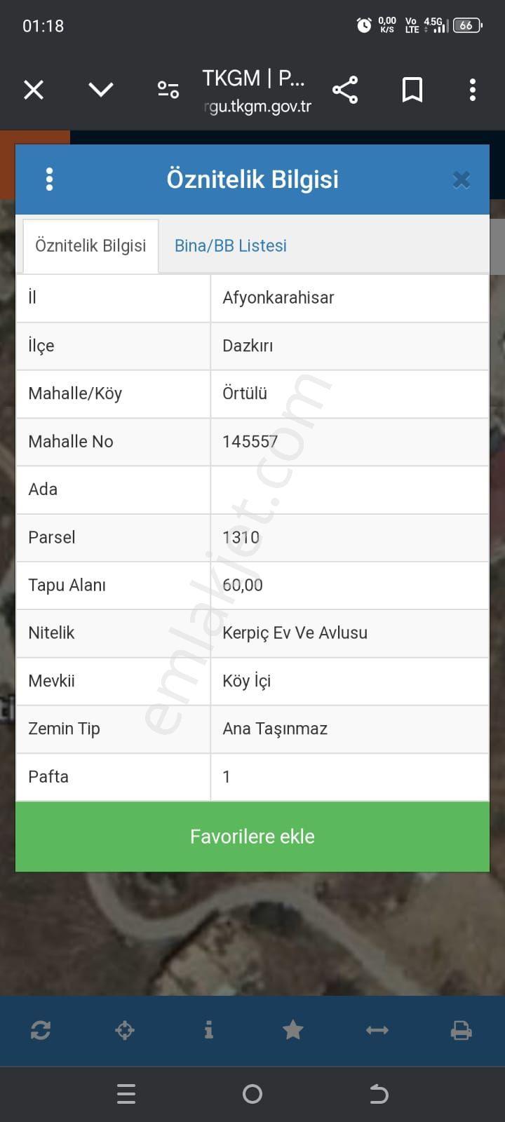 Afyonkarahisar Dafırsat Arsa