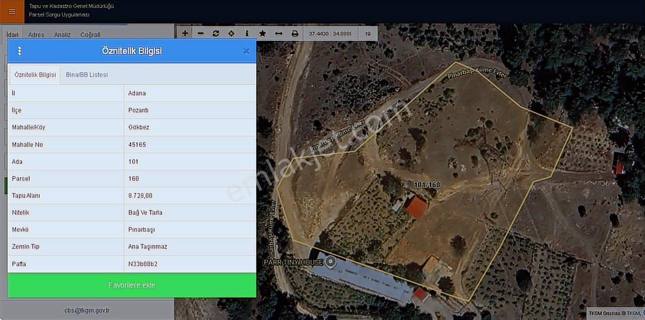 Pozantı Gökbez Yaylasında 1.445m2 Paylı Mülkiyet Tapulu Satılık - Görsel 3
