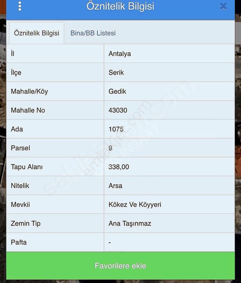Gedik Merkezde 338 M2 Satılık Arsa - Görsel 2