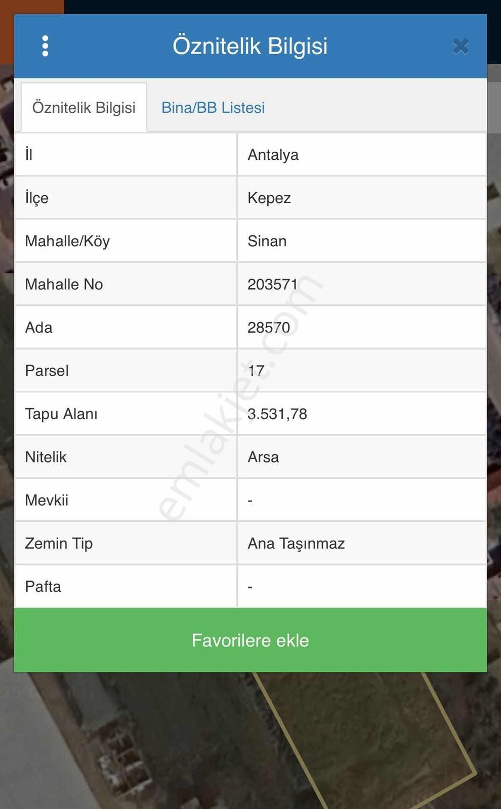 Altınovada Satılık 3531 M2 Arsa