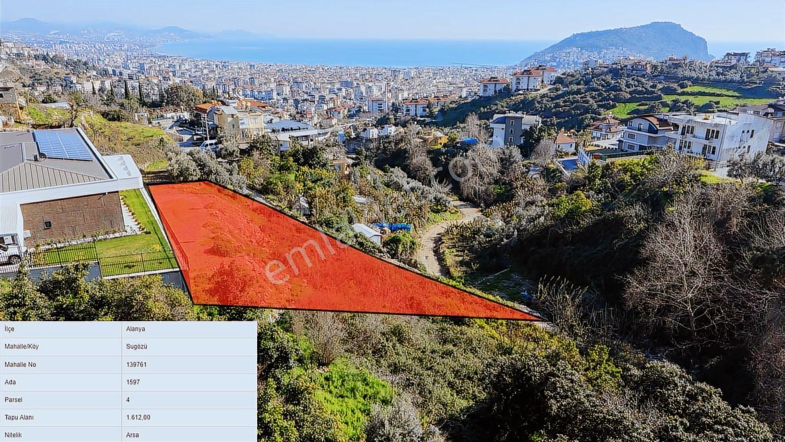 Alanya Sugözünde 1.612 M² Yatırımlık Arsa | Merkezi Konum