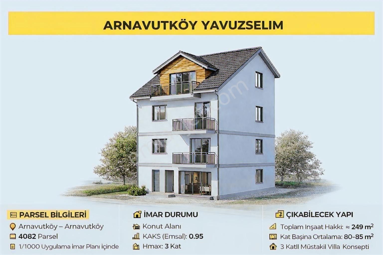 Arnavutköy Yavuzselim 0.95 Emsal 3 Kat İmarlı Satılık Arsa - Görsel 9