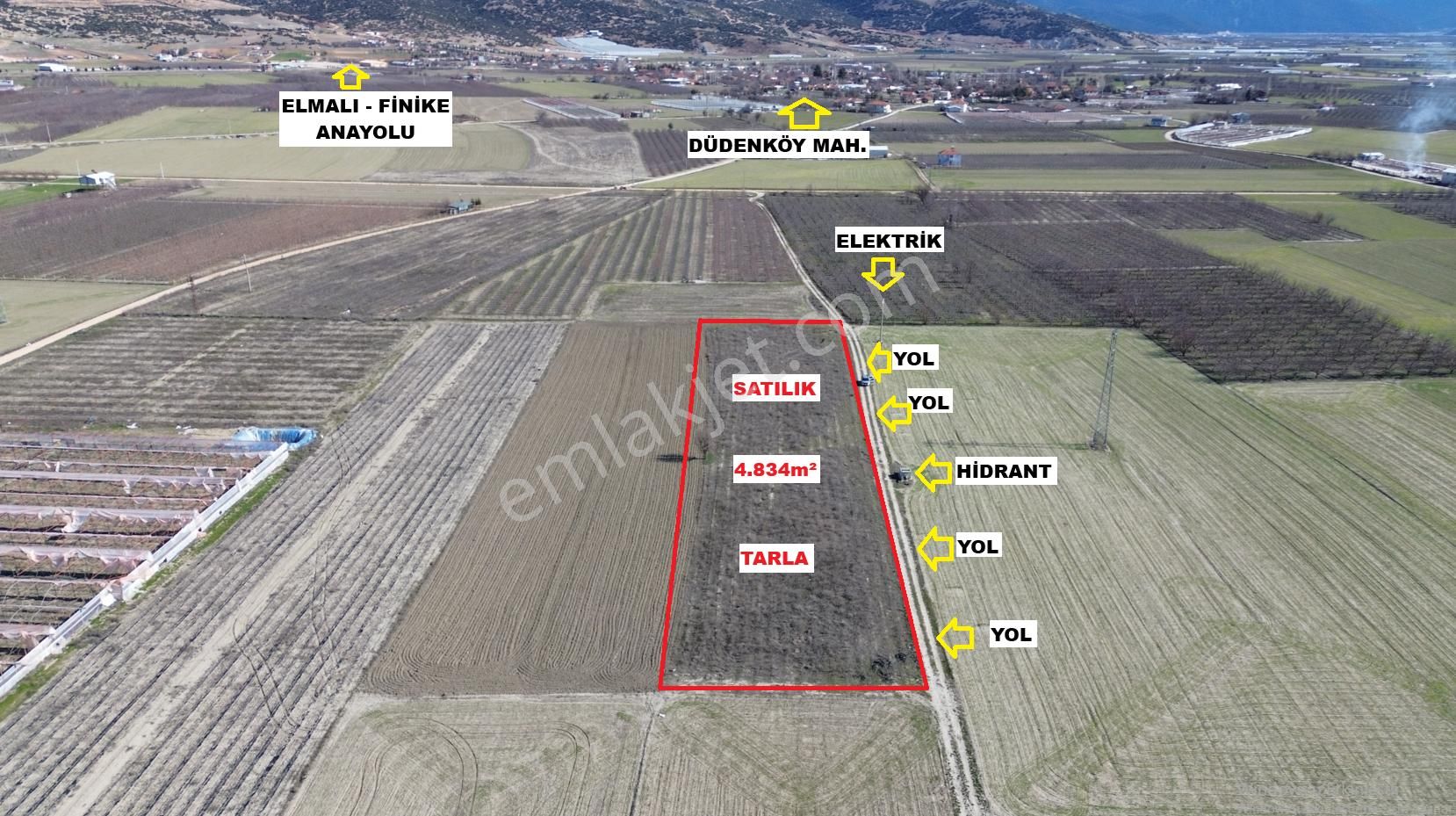 Vip Gayrimenkul'den Düdenköy Mah.en İyi Lokasyonda 4.834m² Tarla - Görsel 7