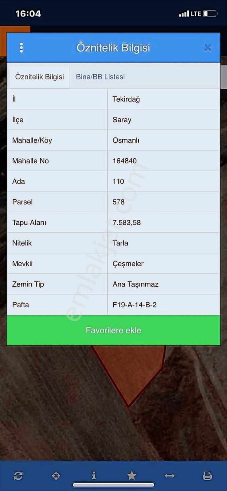 Saray Osmanlı Köyde 250 Metre² Tarladan Hisse Satılık - Görsel 3