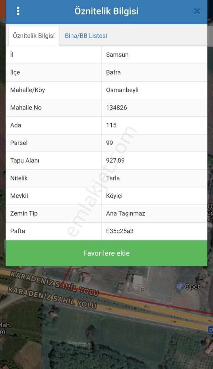 Deka Gayrimenkul'den Samsun Bafra Karayolu Yanı Acilsatılık Arsa - Görsel 2