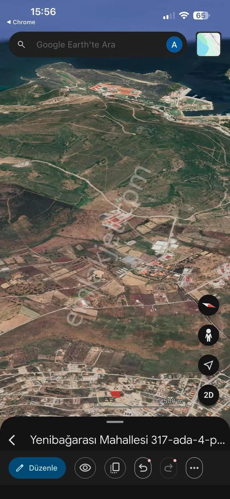 İzmir Foça 2 Villaya Uygun Deniz Manzaralı Arsa - Görsel 2