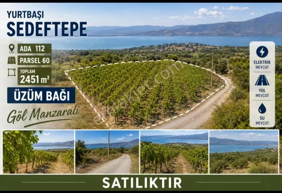 Yurtbaşı Sedeftepe Yol Elektrik Su Olan Satlık 2450 M2 Tarla