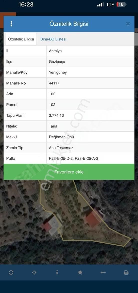 Yenigüney Köyünde Satılık Kurulu Düzen Tarla - Görsel 5