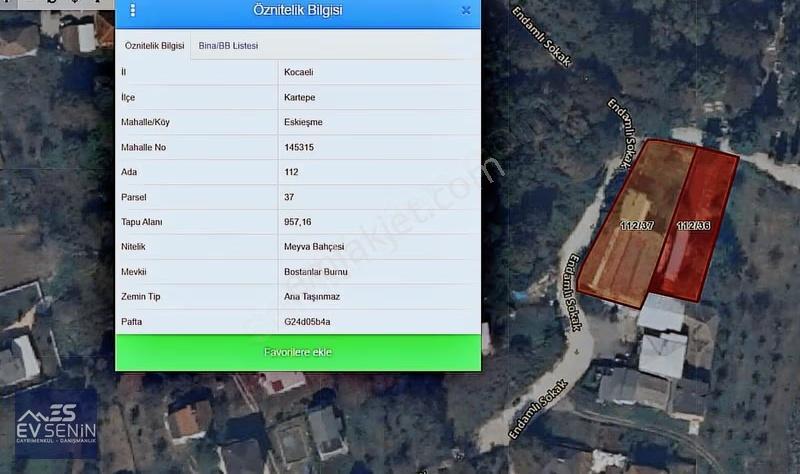Kartepe Eşmede Göl Manzaralı 800 M2 Kapalı Alanlı Satılık Arazi - Görsel 18