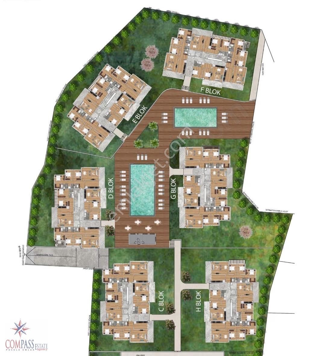 Marmaris Sitelerde Son Teknoloji Sistem Havuzlu 2+1 Sıfır Daire - Görsel 5