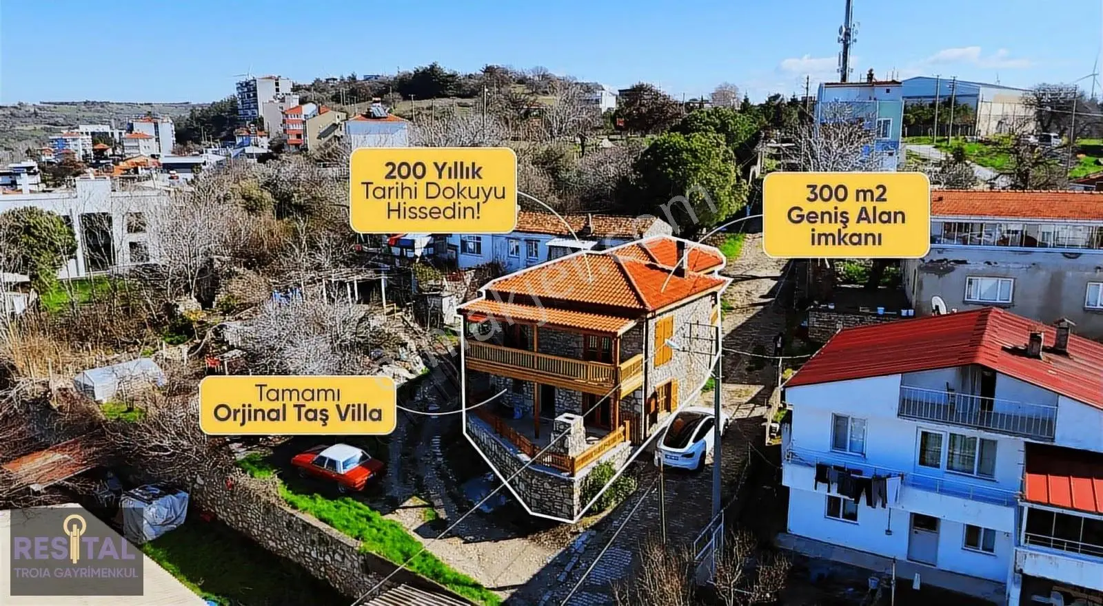 Çanakkale,erenköy'de, Restore Orjinal 200 Yıllık Satılık Taş Ev!