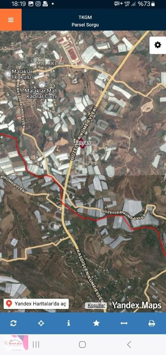 Mersin Anamur Malaklar Da Satılık 1.890 M2 Tek Tapu Tarla - Görsel 2