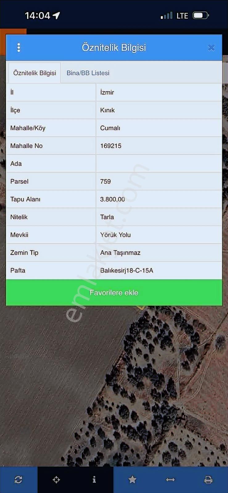 Turpa Arxes'ten Kınık Cumalı Mah 3800 M2 Zeytinlik Satılıktır.