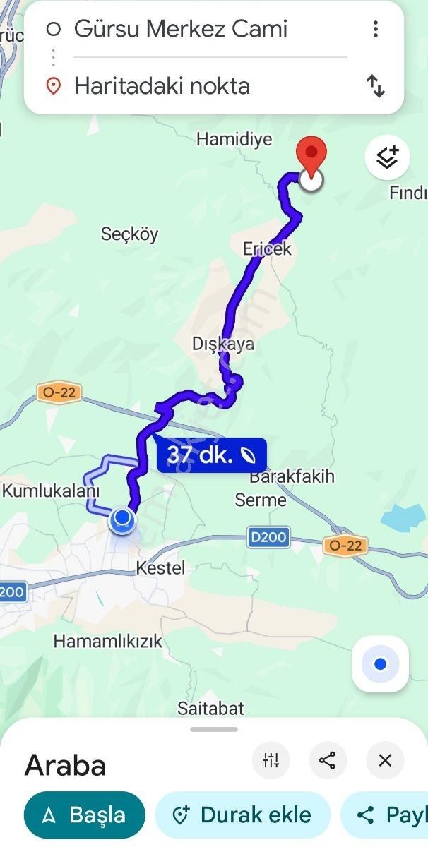 Bursa Gemlik Feyziye Satılık 1.870 M2 Tarla - Görsel 4