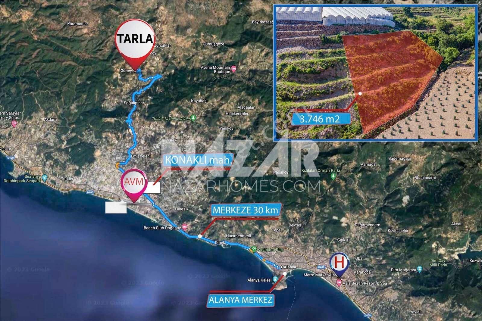 Alanya Güneyköy Mahallesi’nde Satılık 3.746 M2 Tarla - Görsel 2