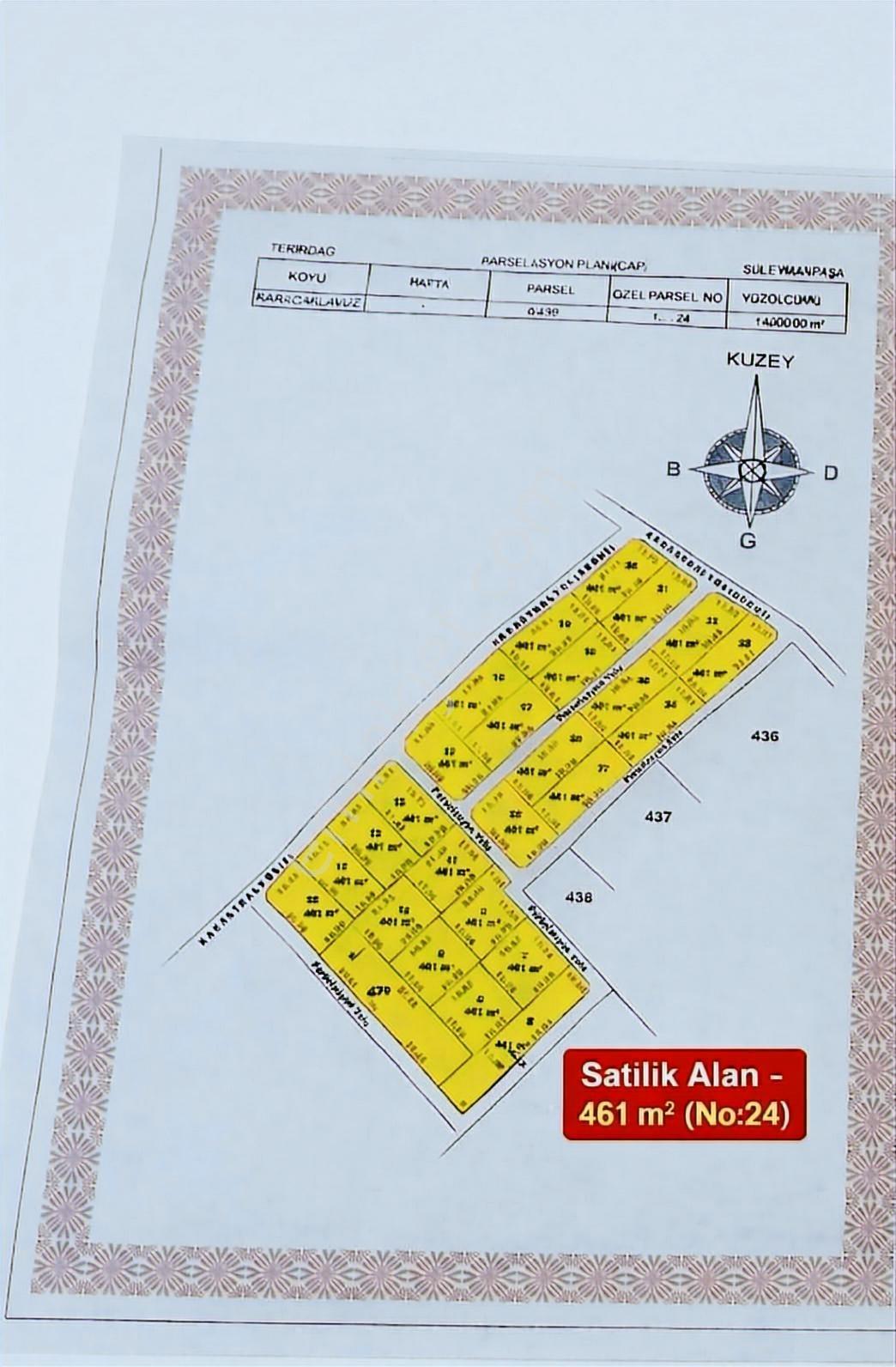 Karacakılavuzda 461 M² Parselasyonlu Arsa (no:24) Çok Uygun - Görsel 5
